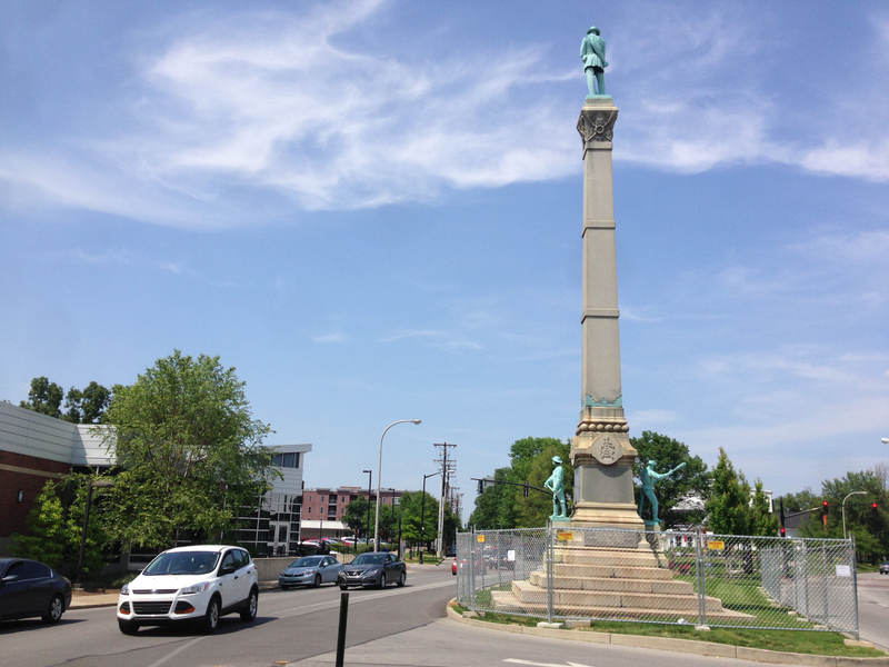 The controversial Confederate monument in Louisville which was removed this past weekend (AP Photo/Dylan Lovan)